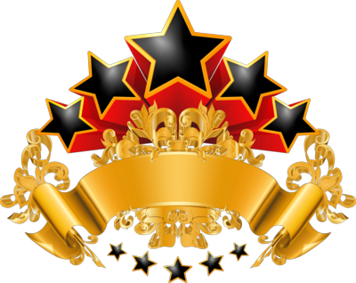 Gold Star Ribbon Banner Gold Star Ribbon Banner