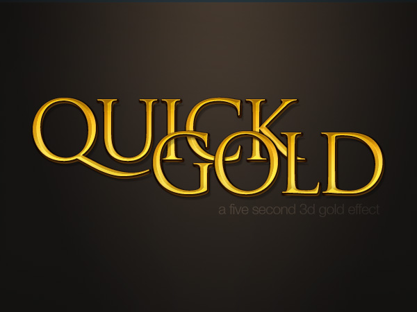 Gold Text Effect Photoshop Tutorial