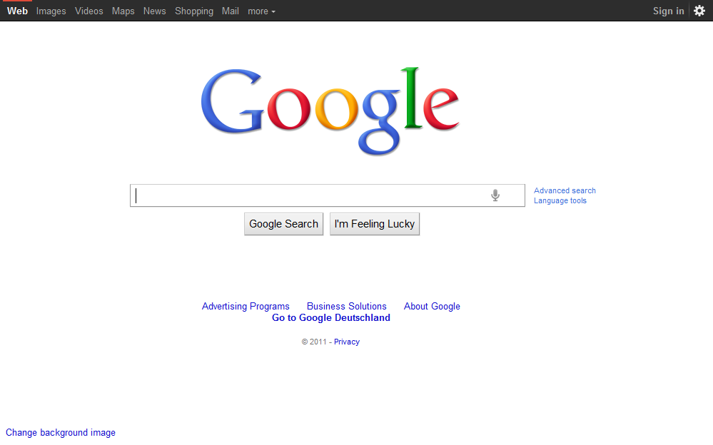 Google Homepage Google Homepage
