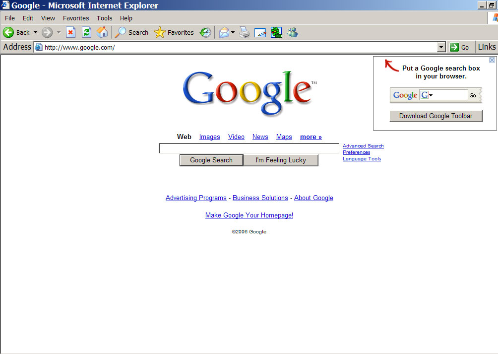 Google Homepage