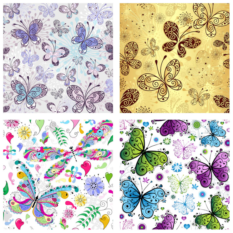 Graphic Wallpaper Vector Art Butterflies