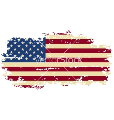 Grunge American Flag Vector