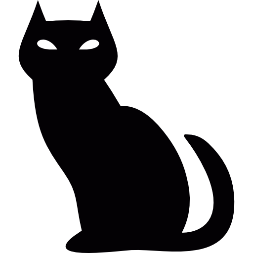 Halloween Black Cat Shape