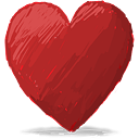 Hand Drawn Red Heart Hand Drawn Red Heart
