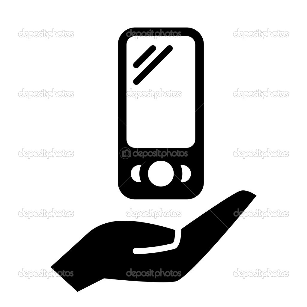 Hand Holding Smartphone Icon Hand Holding Smartphone Icon