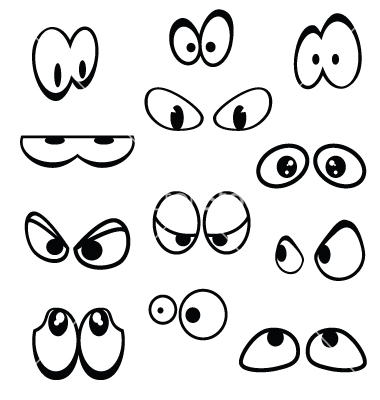 Happy Cartoon Eyes Vector