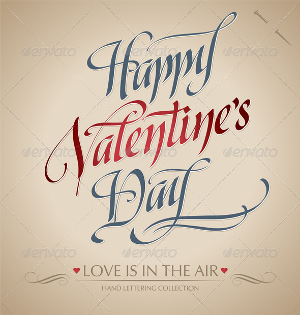 Happy Valentine's Day Hand Lettering