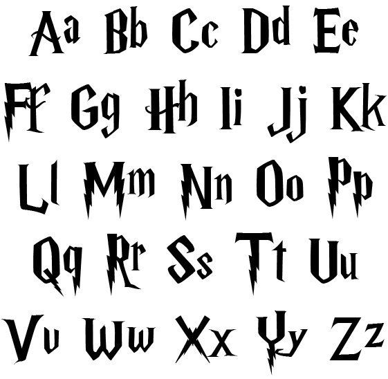 Harry Potter Cut Out Letters Harry Potter Cut Out Letters
