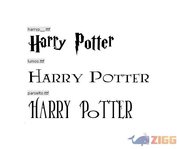 Harry Potter Fonts Harry Potter Fonts