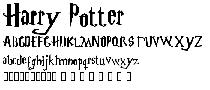 Harry Potter Fonts Harry Potter Fonts