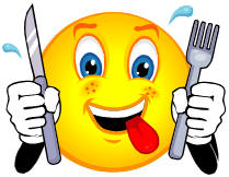 Hungry Smiley Faces Clip Art