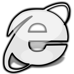 Internet Explorer Icon White