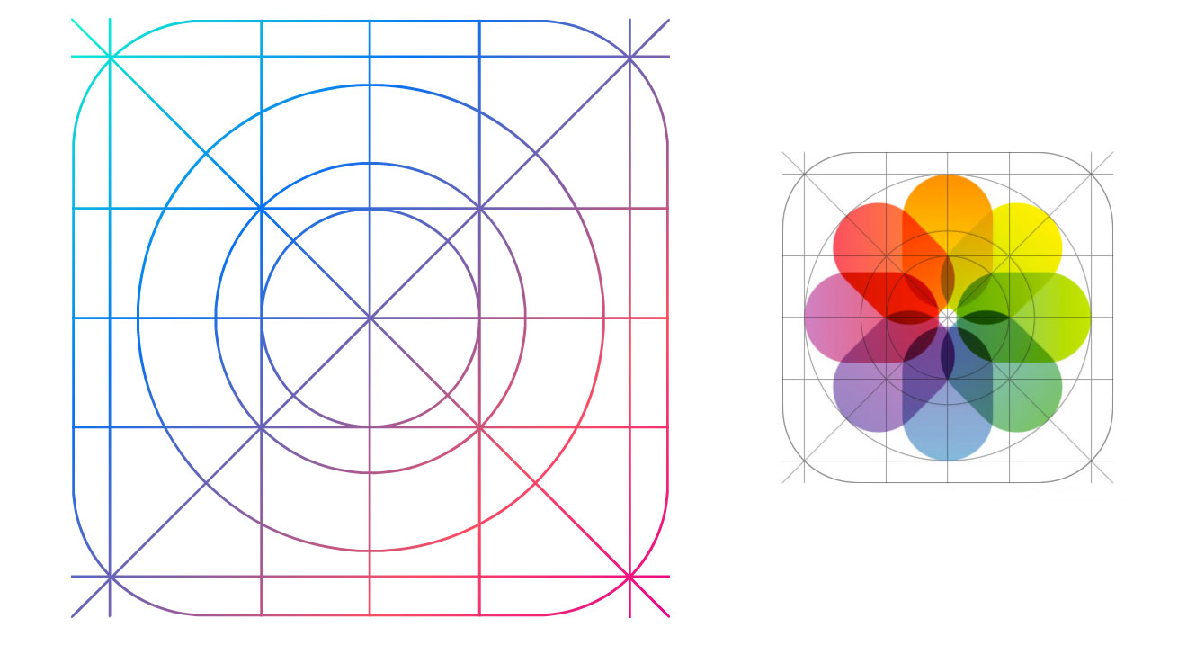 9 IOS 7 Icon Grid Images