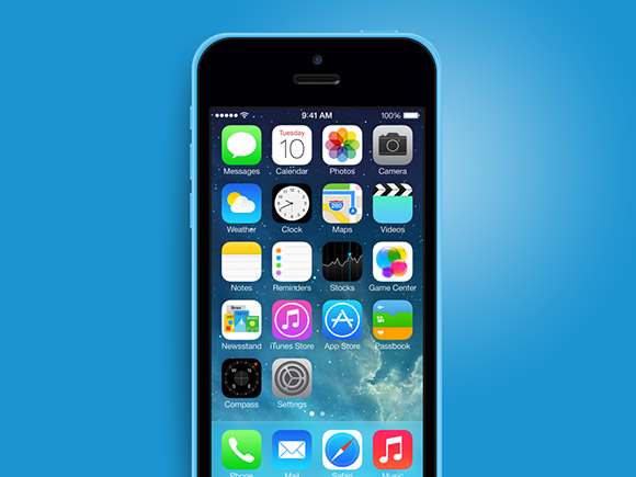 iPhone 5C PSD Mockup