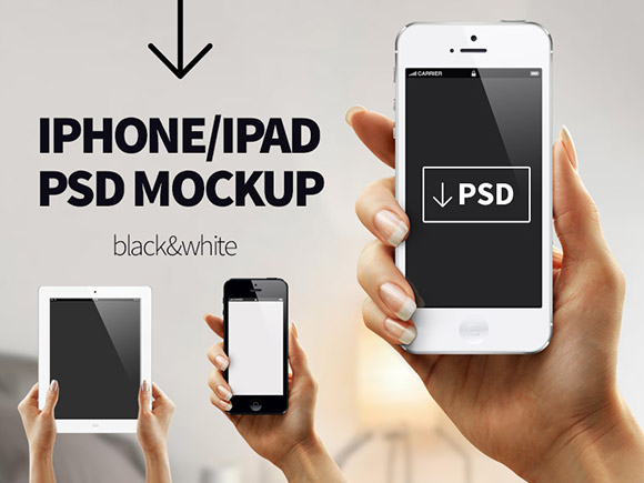 iPhone iPad PSD Mockup Free