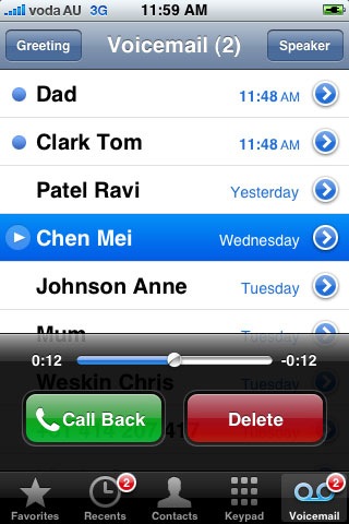 iPhone Visual Voicemail Icon