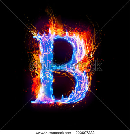Letter B Logo with Fire