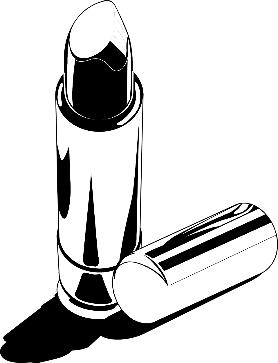 Lipstick Clip Art Black and White