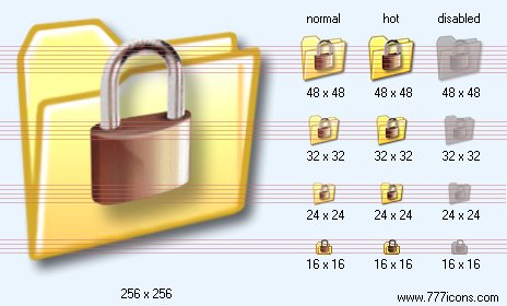 Locked Folder Icon Locked Folder Icon