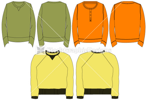 Long Sleeve Shirt Template Vector