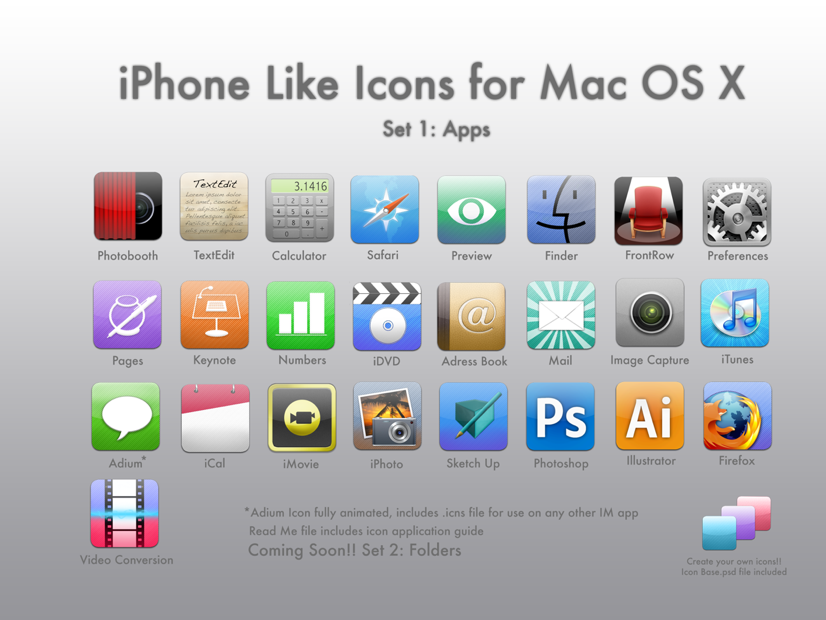 Mac OS X Icons