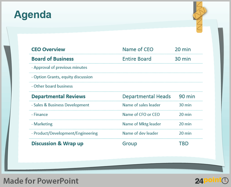 Meeting Agenda Template PowerPoint