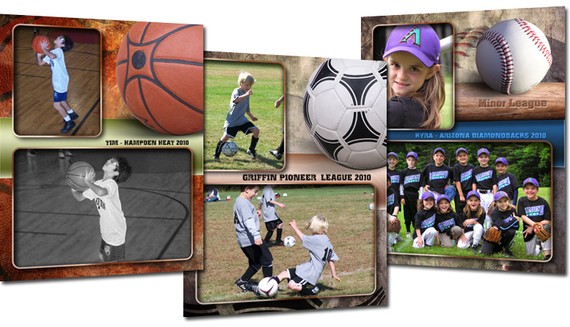 Memory Mate Sports Templates for Photoshop