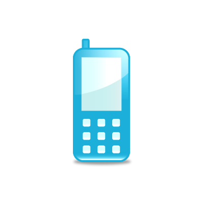 Mobile Phone Icon Blue