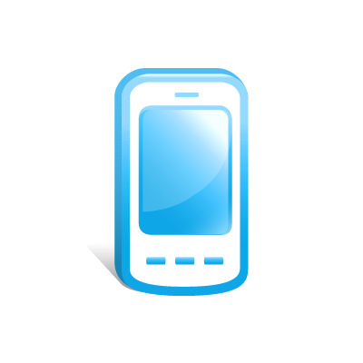 Mobile Phone Icon Blue