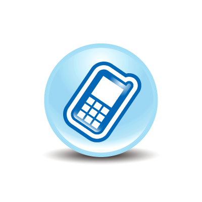 Mobile Phone Icon Blue