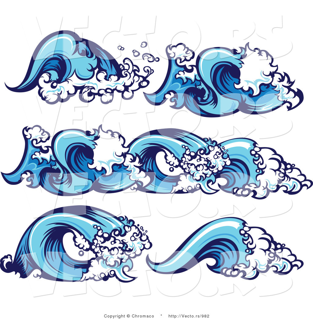 free clipart ocean waves cartoon - photo #44