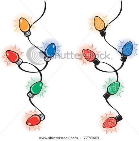 Old-Fashioned Christmas Lights Clip Art