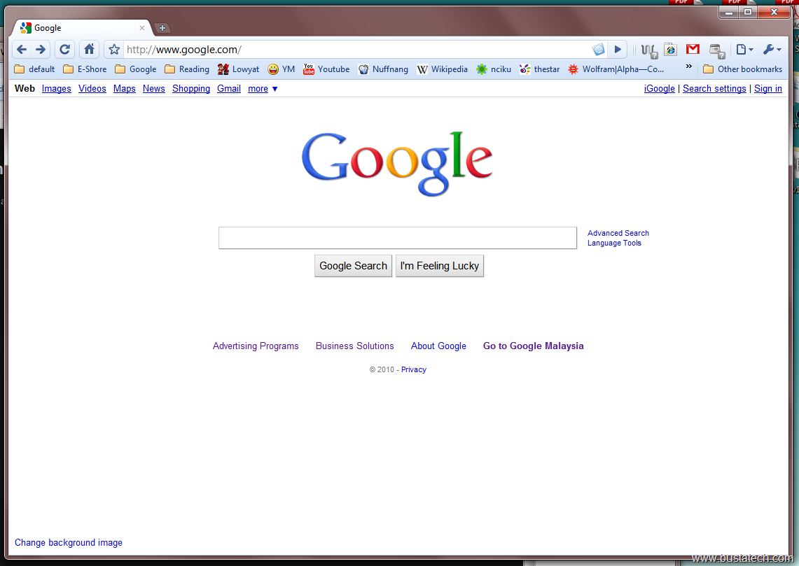 Original Google Homepage