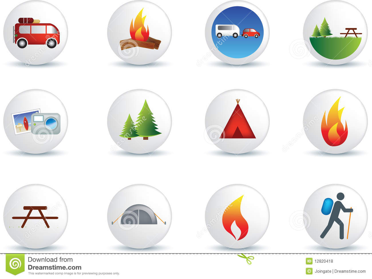 Outdoors Camping Icons