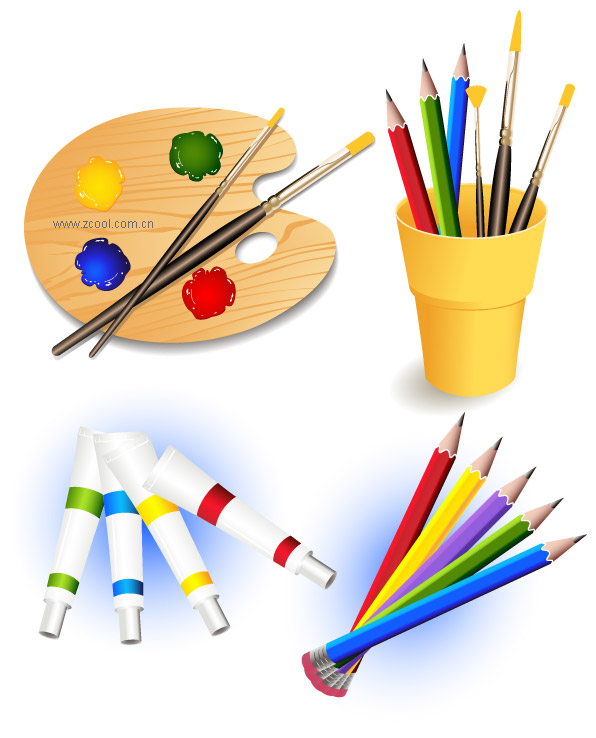 15 Vector Paint Brush And Palette Images