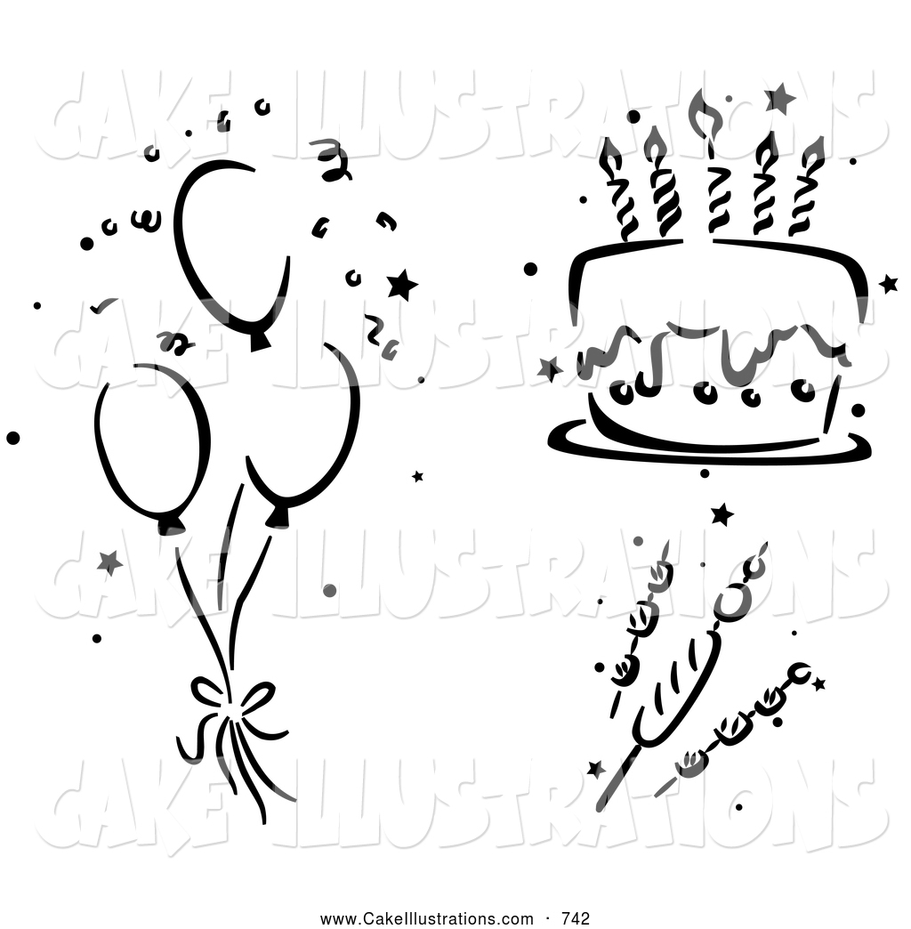Party Clip Art Black and White