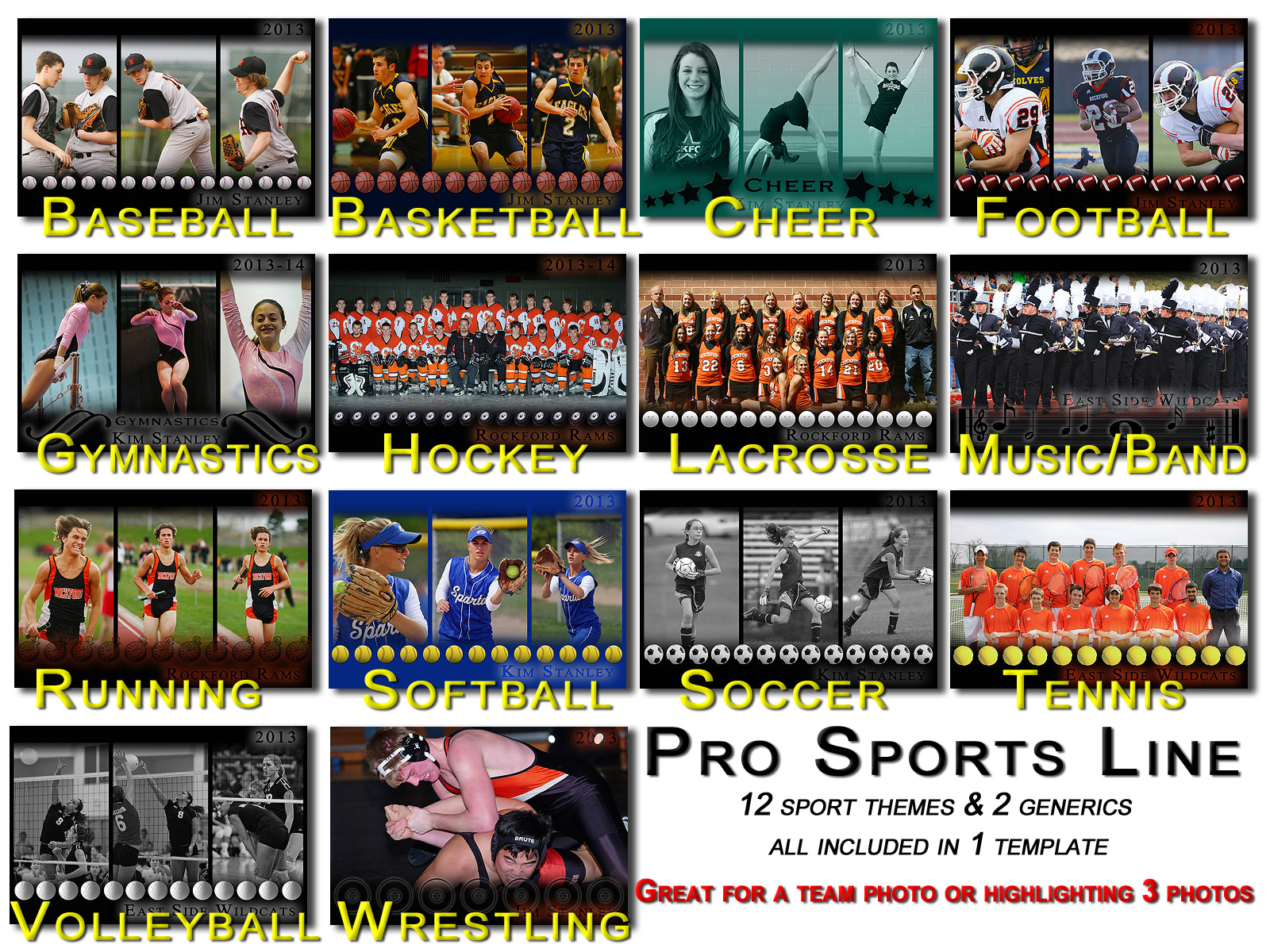 Photoshop Sports Collage Templates