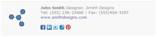 Pinterest Button for Email Signature