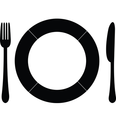 Plate Fork and Knife Vector