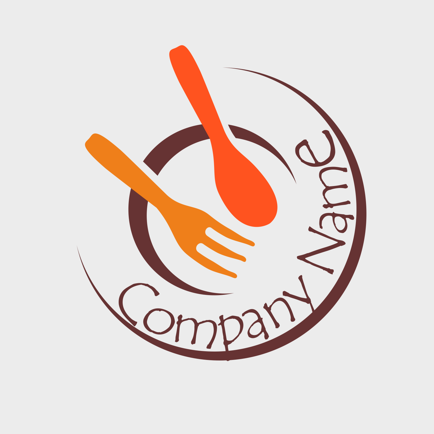 Plate with Fork and Spoon Vector