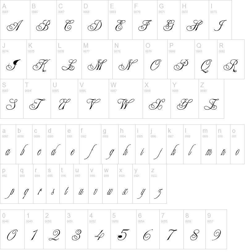 Pretty Cursive Tattoo Fonts