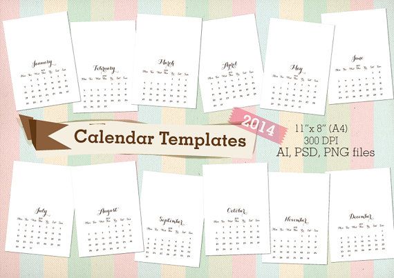 Printable 2014 Calendar Template