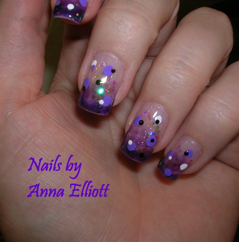 Purple Gel Nail Art