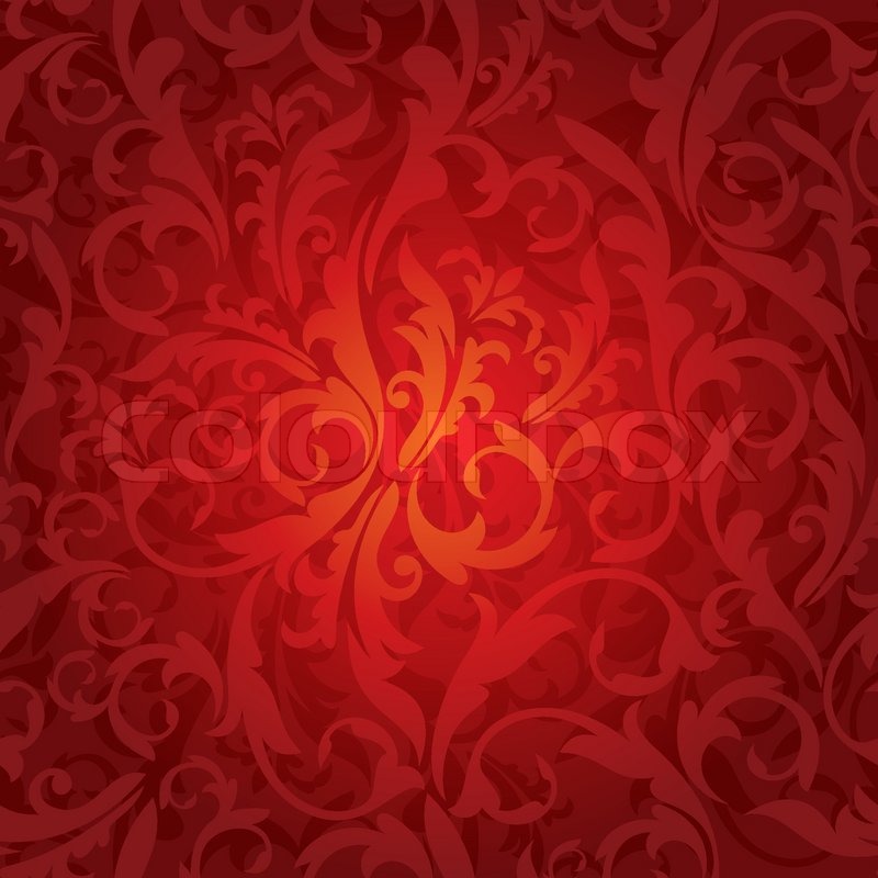 Red Floral Pattern Background