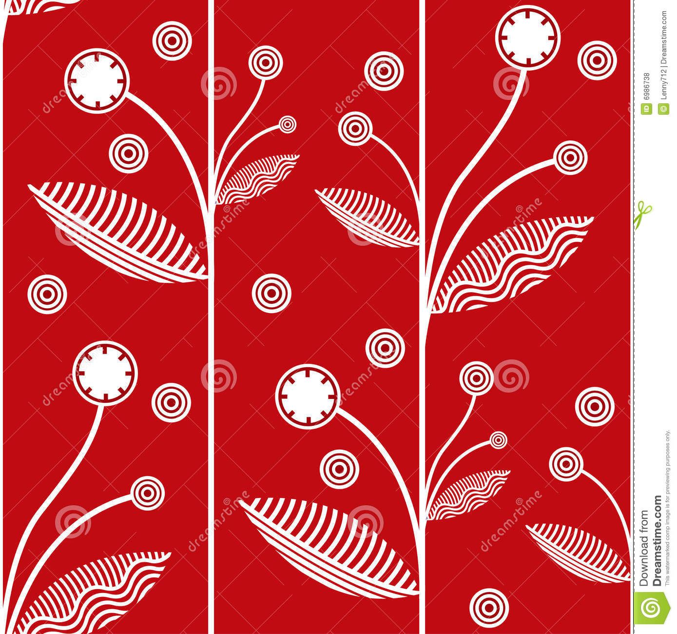 Red Floral Vector