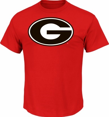 Red Georgia Bulldogs Football Logo