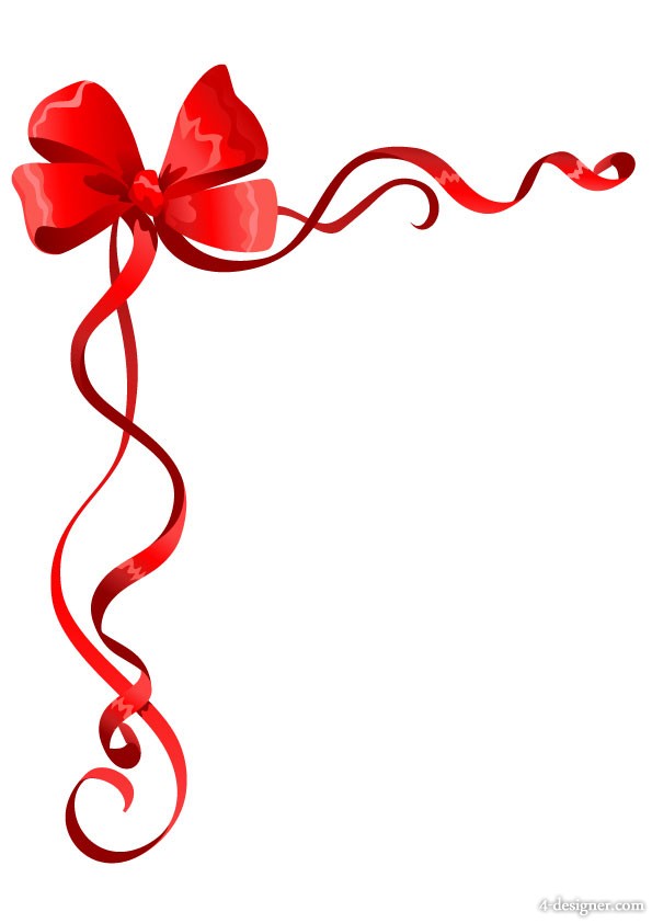Red Ribbon Page Border Red Ribbon Page Border
