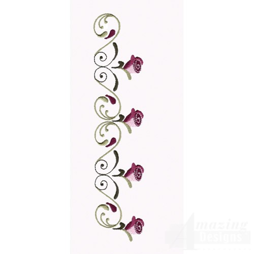 Rose Border Embroidery Design