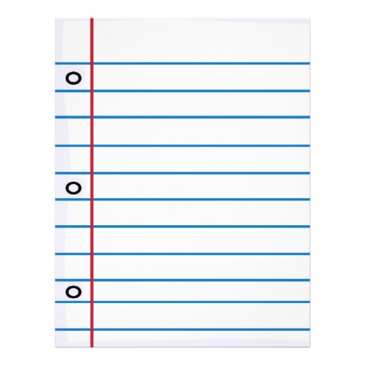 School Notebook Paper Template School Notebook Paper Template