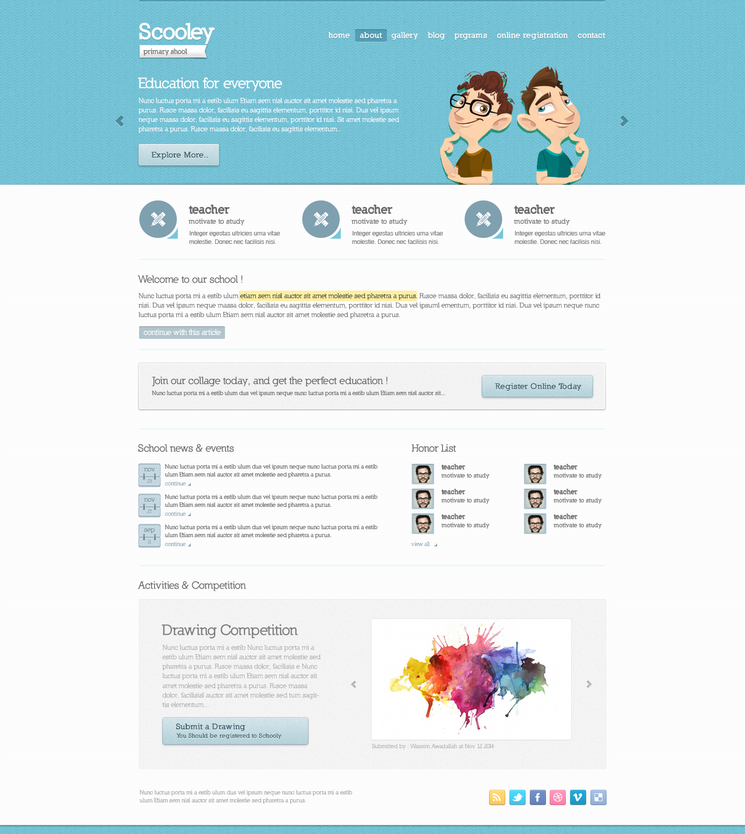 School Templates Website